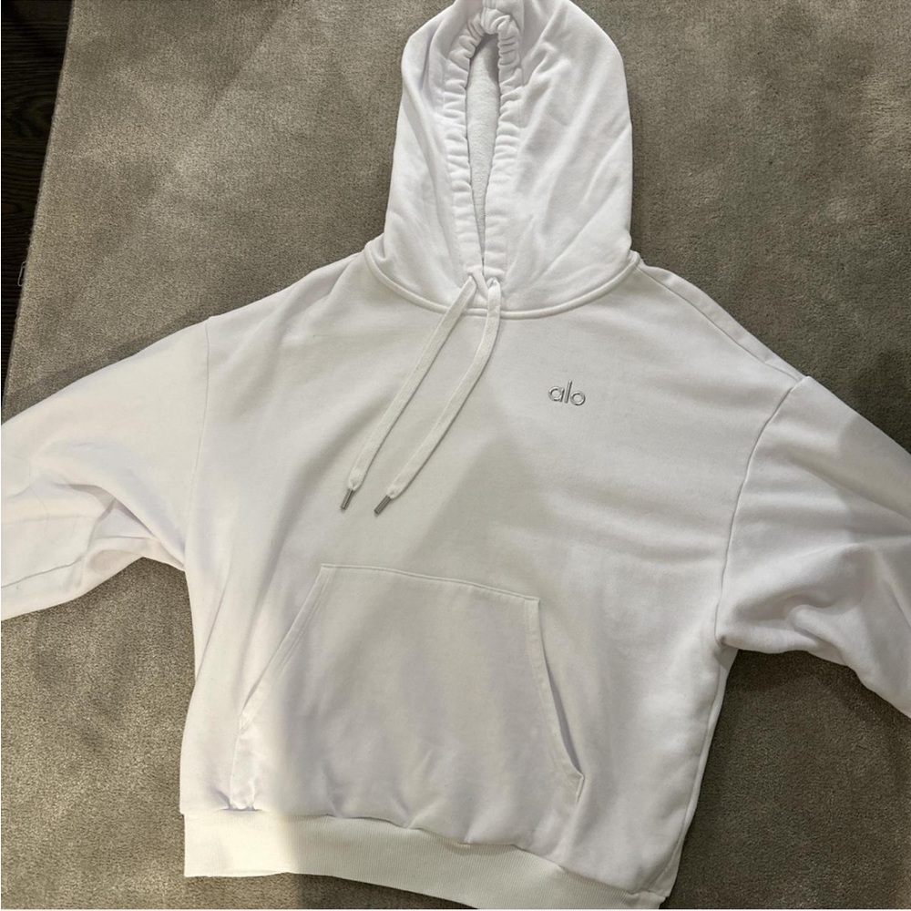 ALO Yoga Classic White Hoodie
